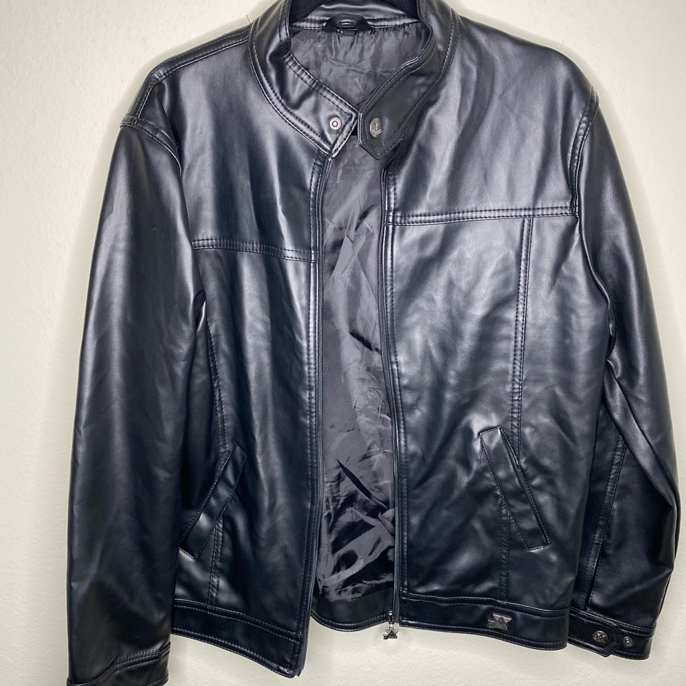 Italian Black leather fashion jacket